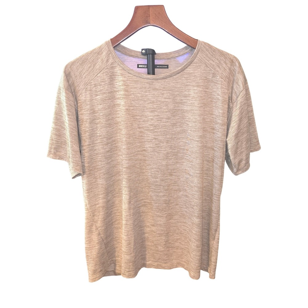 REI Co-op Active Persuits Tshirt Womens XL Tan Space Dye Heather Performance